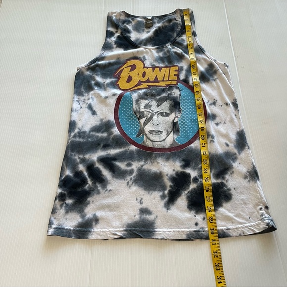 David Bowie Stardust Tye Dye Black and White Tank Top Size Small - Picture 5 of 7